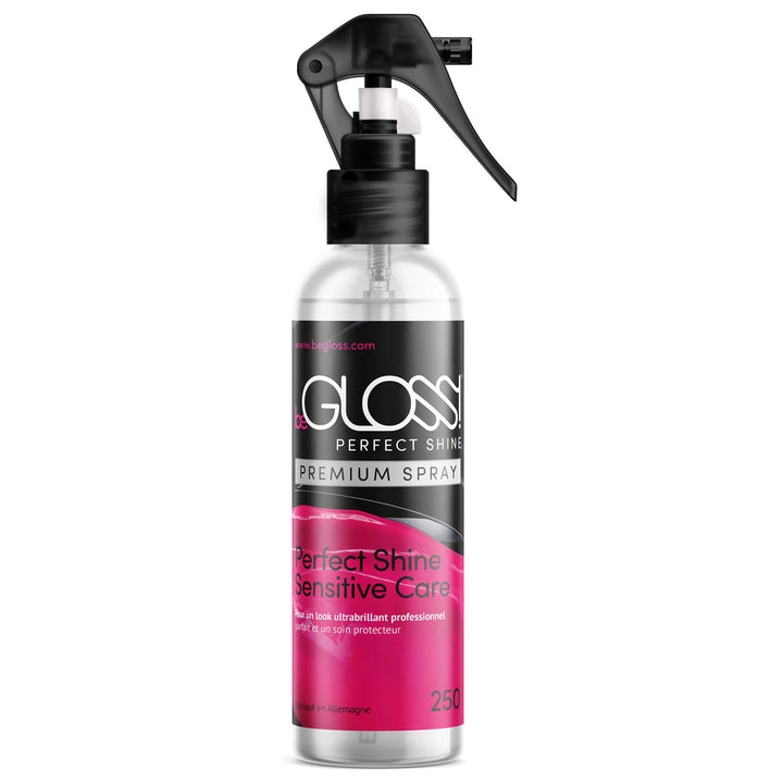 beGLOSS PERFECT SHINE PREMIUM SPRAY - Brillance parfaite et Soin sensitif – produits de soin pour une brillance de haute performance – Le lubrifiant pour polir vos vêtement en caoutchouc & latex