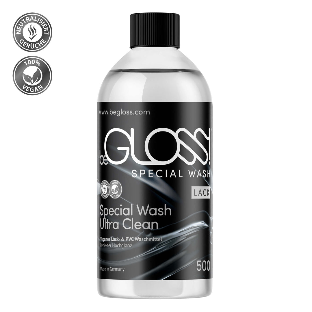 beGLOSS Special Wash 500 Lack & PVC Waschmittel Pflege Reiniger für Lack Kleidung