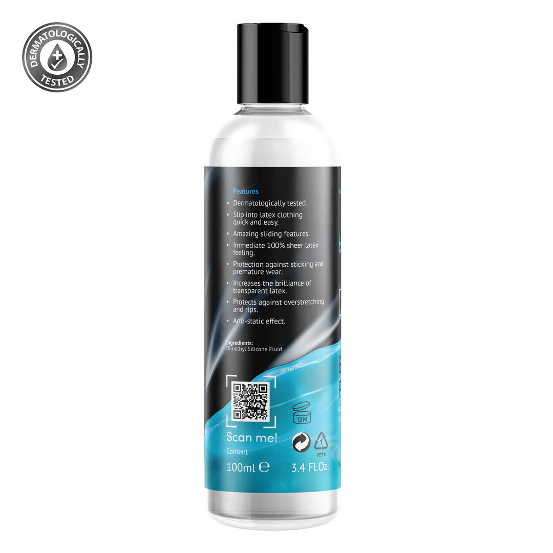 Latex dresser, Latex lubricant, Silicon lubricant, Latex dressing aids, latex garment aid, Latex silicone oil, silicone base oil, Dressing aid, Rubber Dressing, Latex Dressing, Latex care