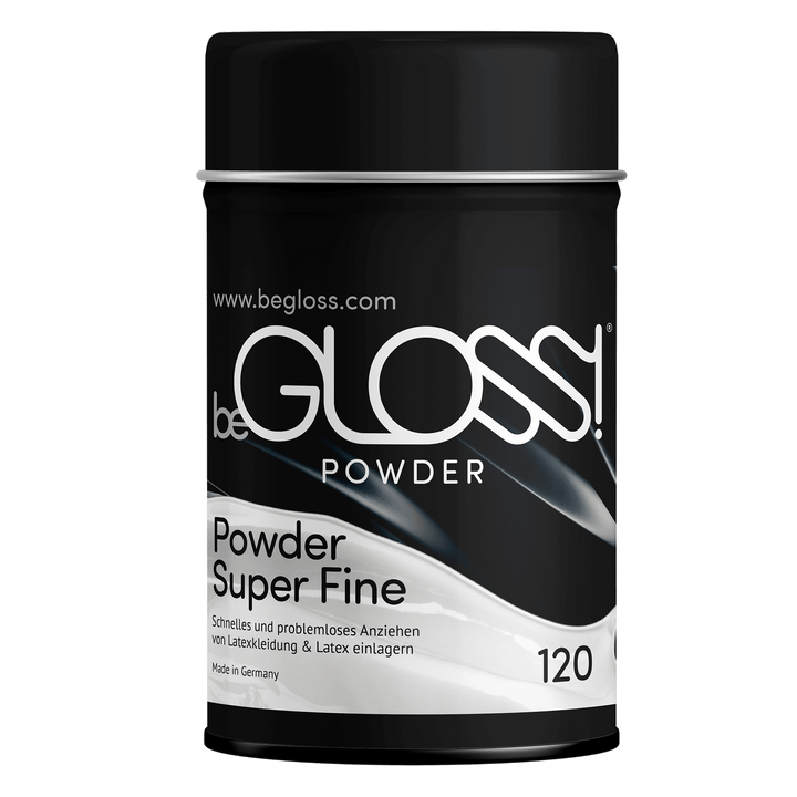 beGLOSS TALKUM POWDER – Die Latex Anziehhilfe