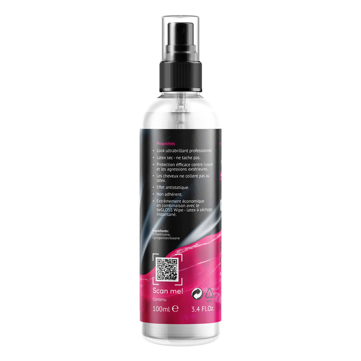 beGLOSS PERFECT SHINE SPRAY 100 Le lubrifiant pour polir vos vêtement en latex