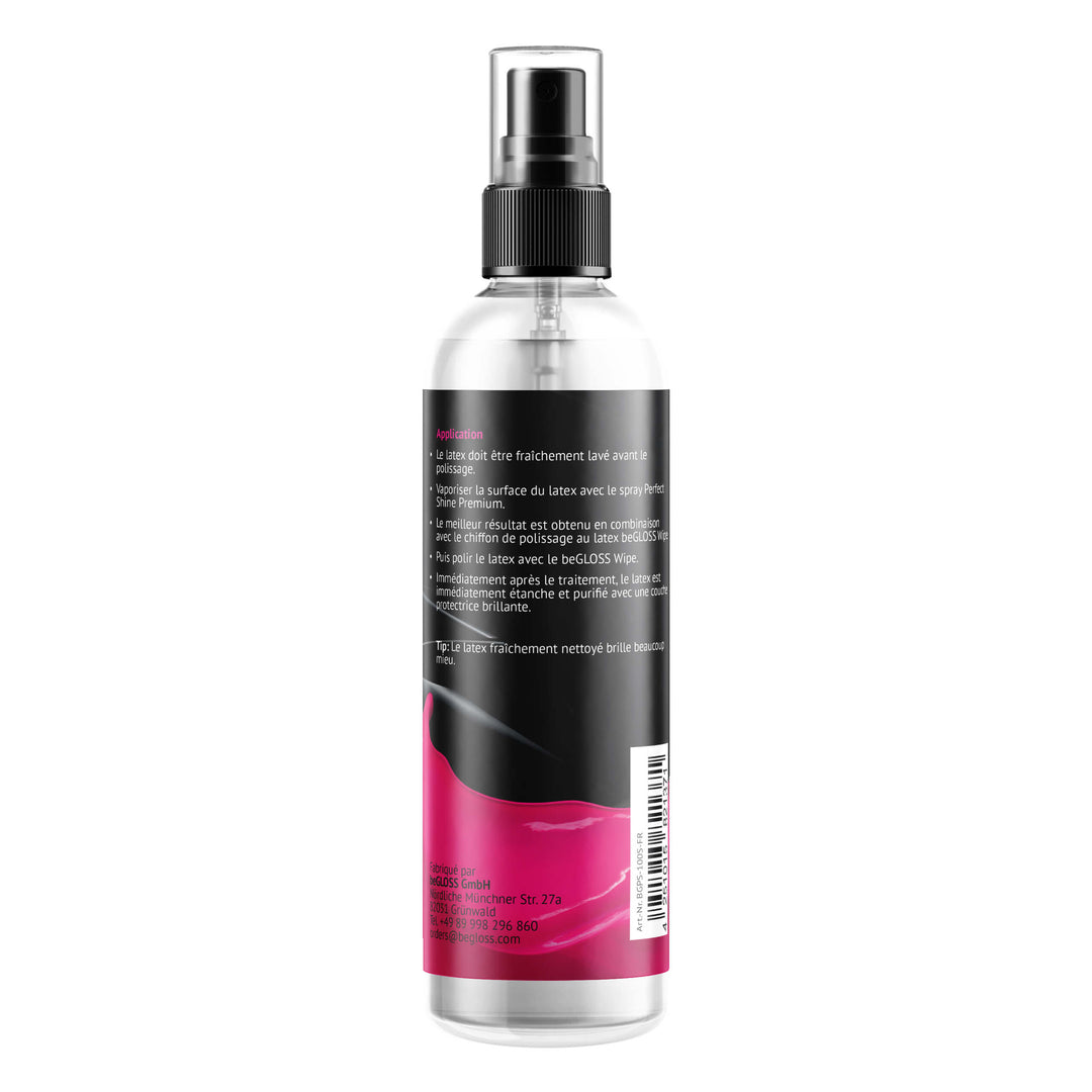 beGLOSS PERFECT SHINE SPRAY 100 Le lubrifiant pour polir vos vêtement en latex